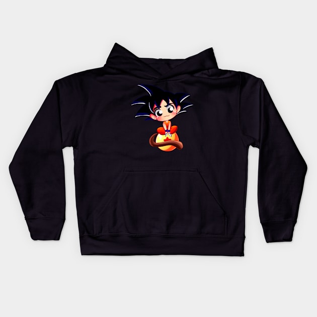 son goku Kids Hoodie by lezettern